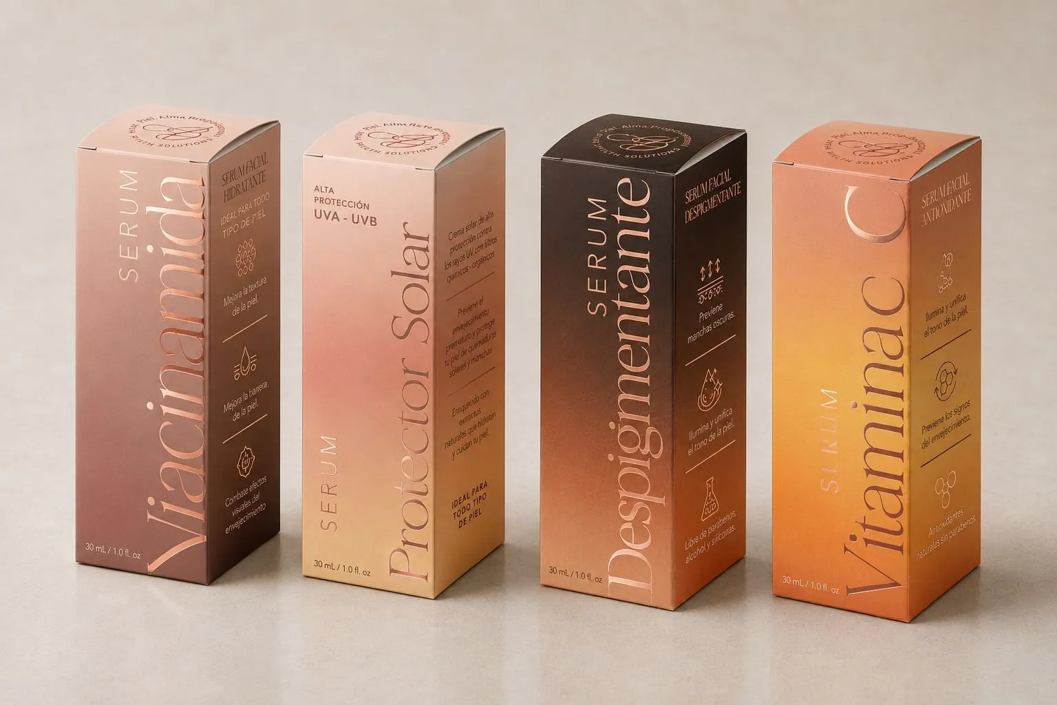 Serum line with warm gradients