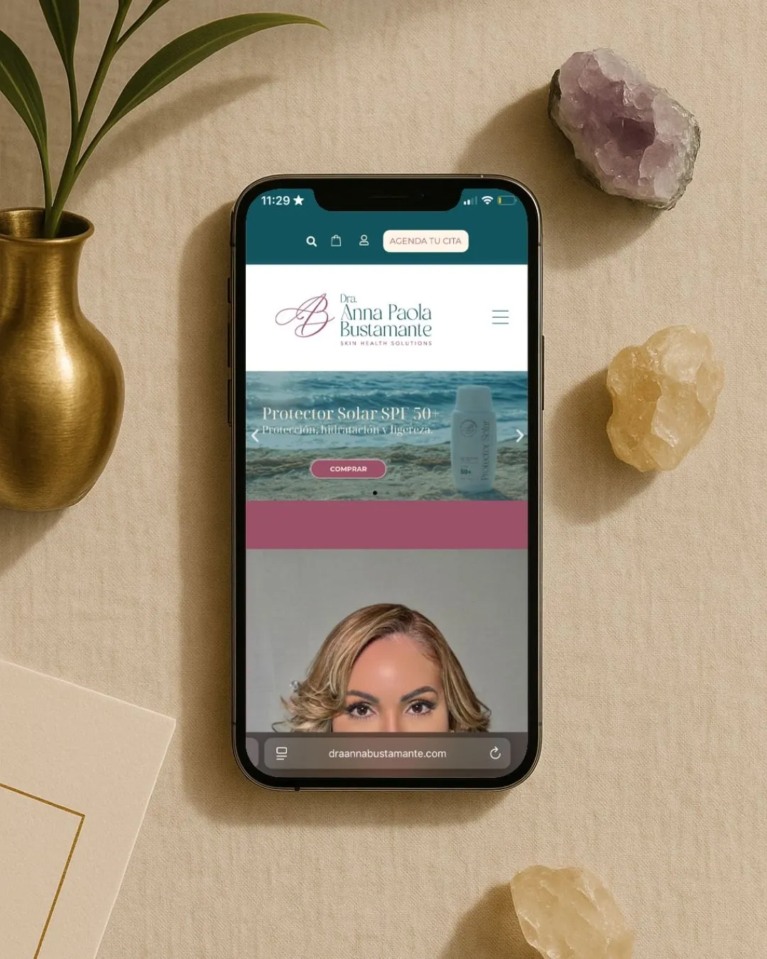 Website on a phone
